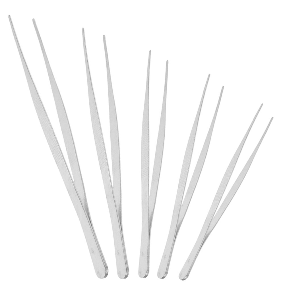 Feeding Tong Stainless - 5Pcs Industrial Repair Tweezers Stainless Steel