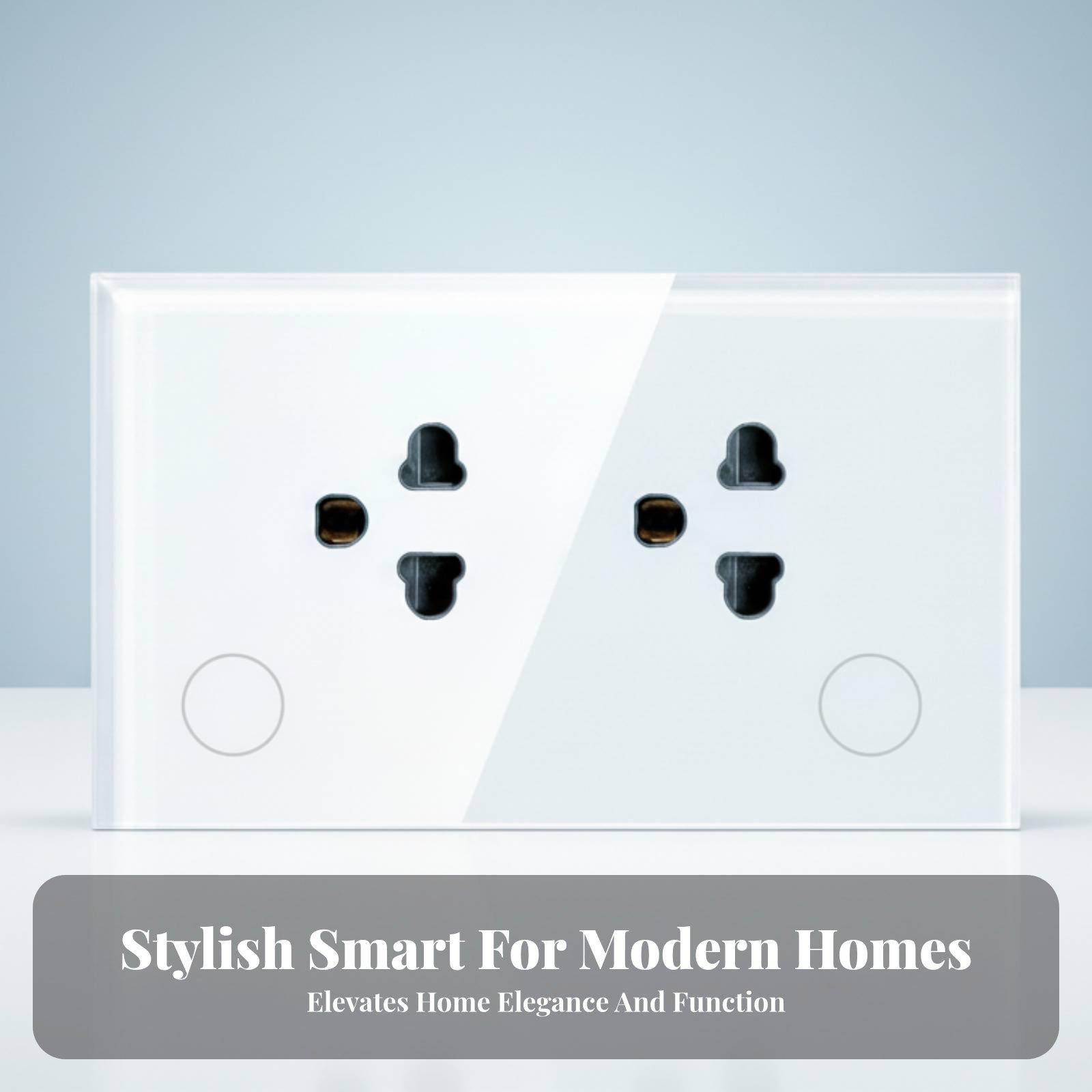 Timer Dual Outlet - Matter Enabled Wifi Wall Socket Dual